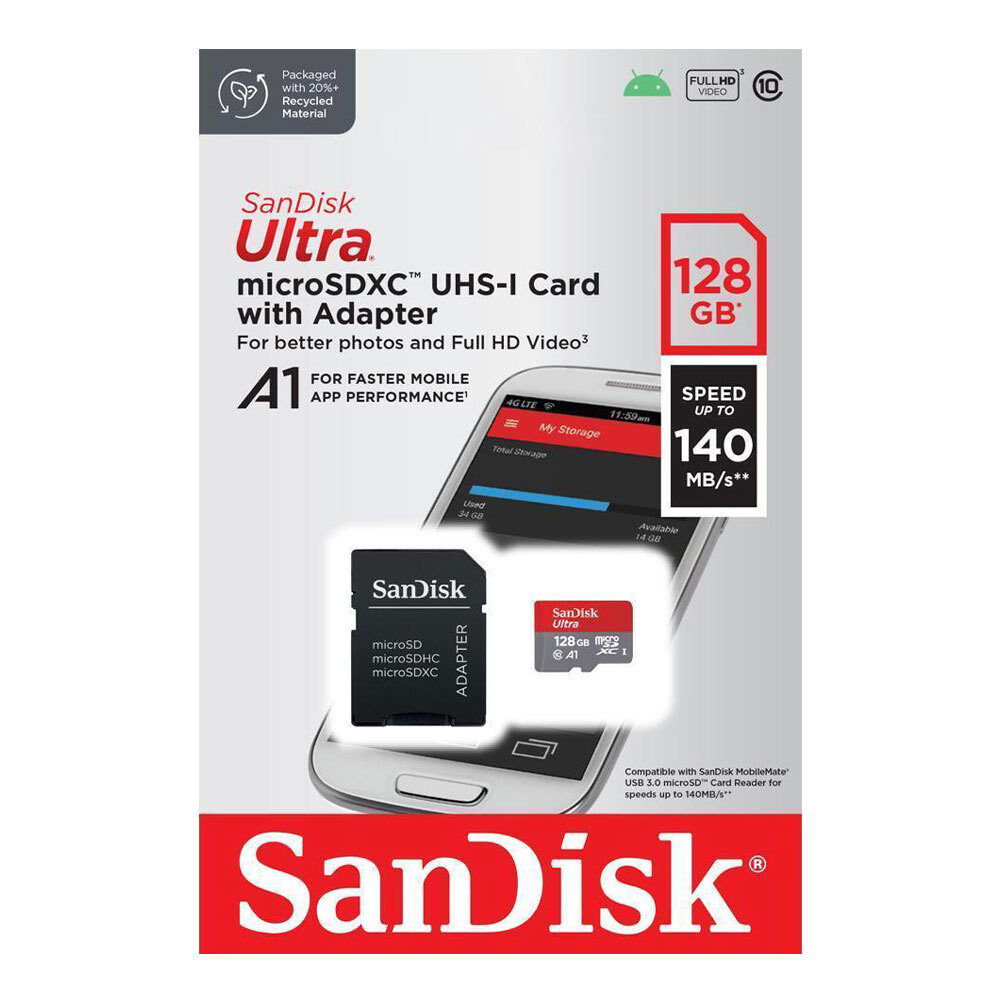 Карта пам'яті microSDXC (UHS-1) SanDisk Ultra 128Gb class 10 A1 — фото 3