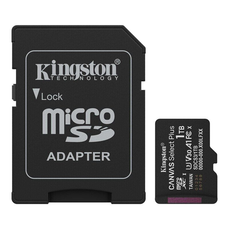 Карта пам'яті microSDXC (UHS-1 U3) Kingston Canvas Select Plus Gen3