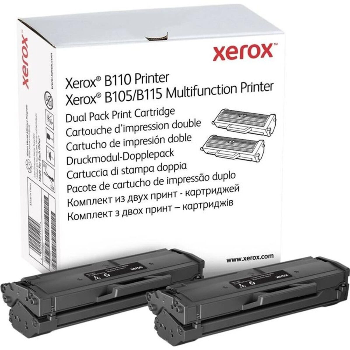 Картридж Xerox B105/B110/B115 Black (2×1500 стор) Dual Pack