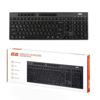 Клавіатура мембранна 2E KS280 120key, WL/BT, EN/UK/RU, silent