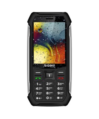 Кнопковий телефон Sigma mobile X-style 323 Rain Black IP54