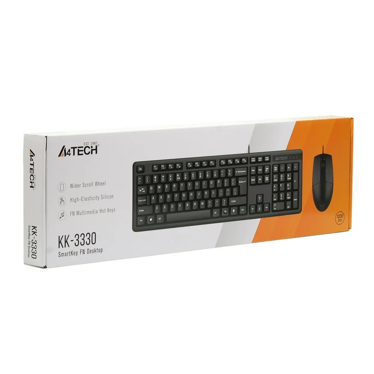 Комплект дротовий USB, KK-3 + OP-330, чорний A4Tech KK-3330 Black — фото 9