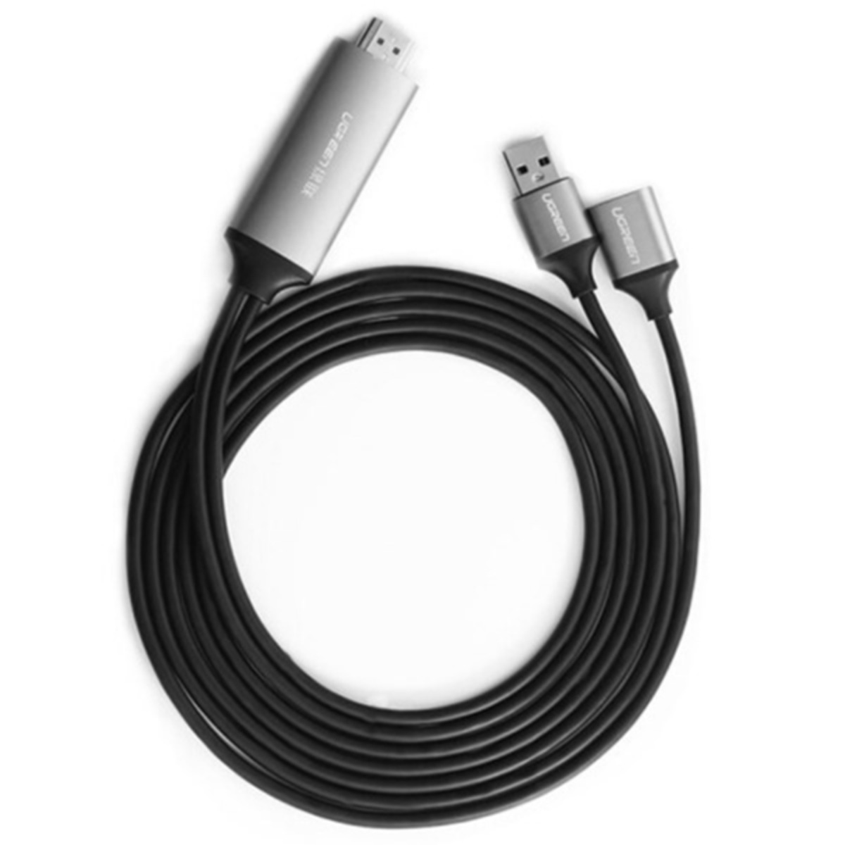 Конвертер Ugreen CM151 USB to Hdmi Digital AV Adapter 1.5m Gray — фото 2