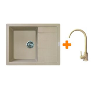 Кухонна мийка Adamant Anila 645 х 495 мм Сахара + змішувач