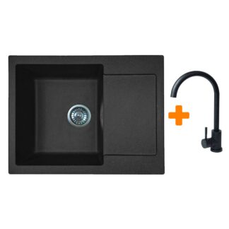 Кухонна мийка Adamant Minimal з крилом 615 х 495 мм + змішувач