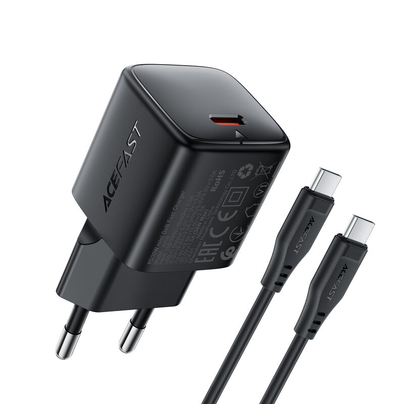 Мережевий зарядний пристрій Acefast A118 PD30W mini GaN USB-C