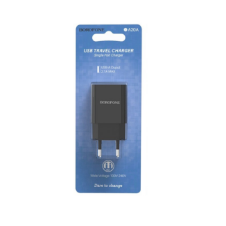Мережевий зарядний пристрій Borofone BA20A Sharp single port charger — фото 3