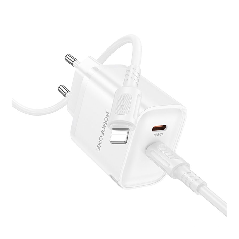 Мережевий Зарядний Пристрій Borofone BA85A 2USB-C PD/QC 35W+Type-C to