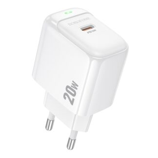 Мережевий Зарядний Пристрій Borofone BAS43A 1USB-C PD/QC 20W, Білий
