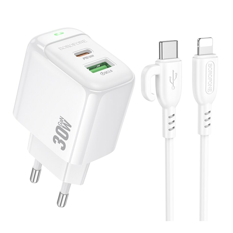 Мережевий зарядний пристрій Borofone BAS45A 30W USB Type-C/USB