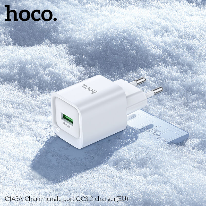 Мережевий зарядний пристрій Hoco C145A Charm single port QC3.0 charger — фото 7