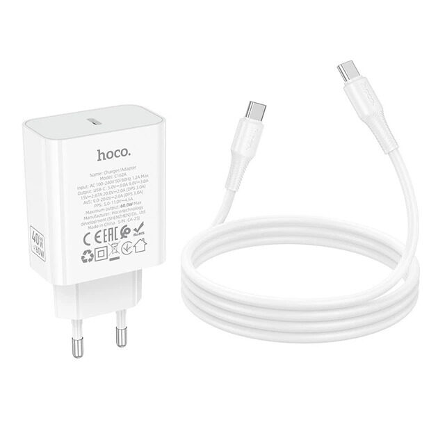 Мережевий зарядний пристрій Hoco C162A Source single port PD40W — фото 4
