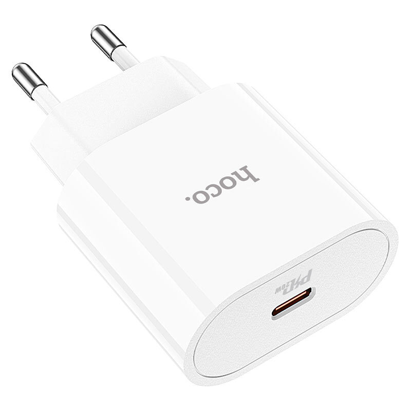 Мережевий зарядний пристрій Hoco C94A Metro single port PD20W charger — фото 6