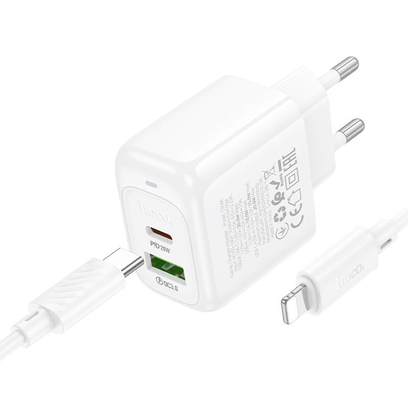 Мережевий зарядний пристрій Hoco CS54A Surplus PD20W+QC3.0 charger — фото 5