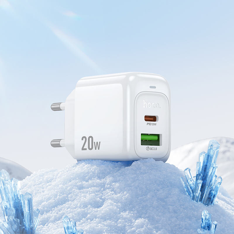 Мережевий зарядний пристрій Hoco CS54A Surplus PD20W+QC3.0 charger — фото 7