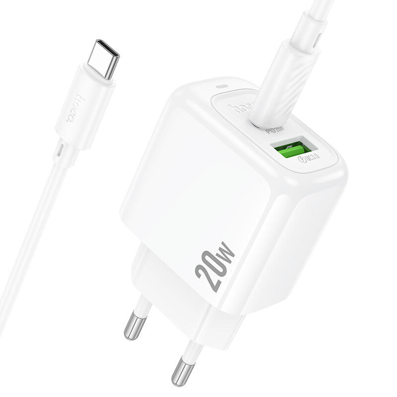 Мережевий зарядний пристрій Hoco CS54A Surplus PD20W+QC3.0 charger set(C to C) — фото 3