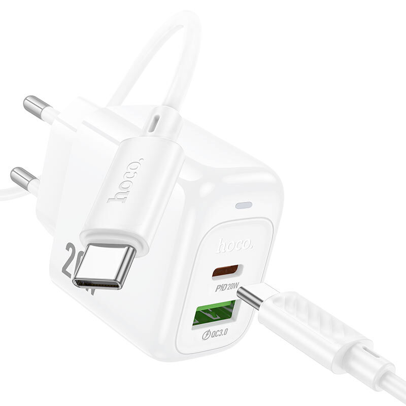 Мережевий зарядний пристрій Hoco CS54A Surplus PD20W+QC3.0 charger set(C to C) — фото 4