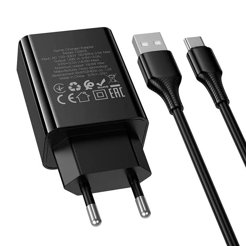 Мережевий зарядний пристрій Hoco CS91A Leader single-port charger — фото 6