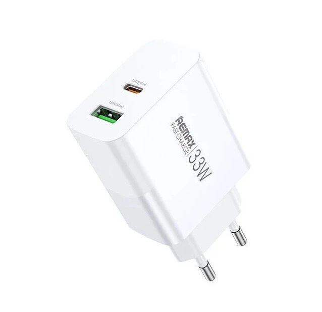 Мережевий зарядний пристрій Remax Kiddy Series 33W A+C Fast Charger