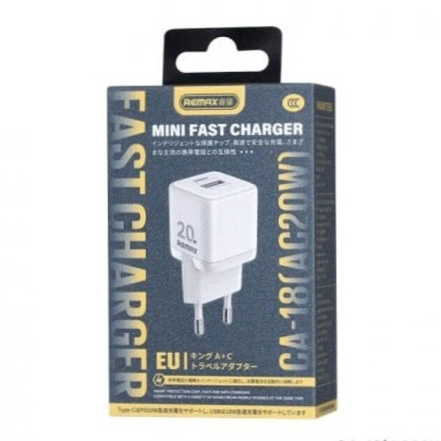 Мережевий зарядний пристрій Remax Kings 20W A+C Charger CA-18(AC20W) — фото 3