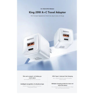 Мережевий зарядний пристрій Remax Kings 20W A+C Charger CA-18(AC20W) — фото 4