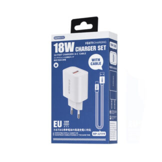 Мережевий зарядний пристрій з кабелем Remax Kiddy 18W Charger+ Cable — фото 3