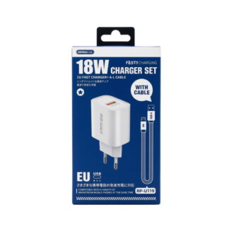 Мережевий зарядний пристрій з кабелем Remax Kiddy 18W Charger+ Cable Set RP-U119 EU-A-L — фото 3