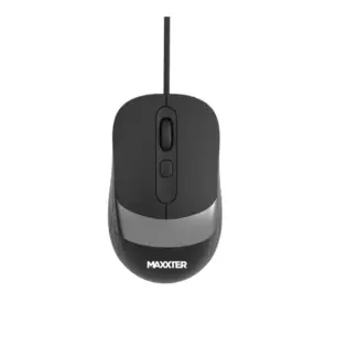 Миша дротова, USB, 1600 dpi, чорна Maxxter Mc-4B02-B