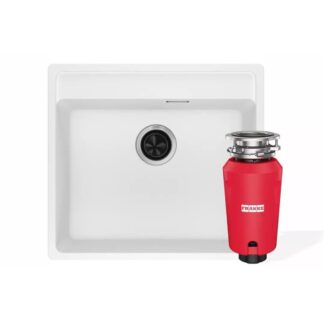 Мийка кухонна Franke MRG 610-52 TL фраграніт біла + подрібнювач Slim