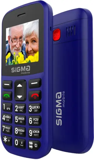 Мобільний телефон Sigma mobile Comfort 50 Easy Type-C Blue з великими