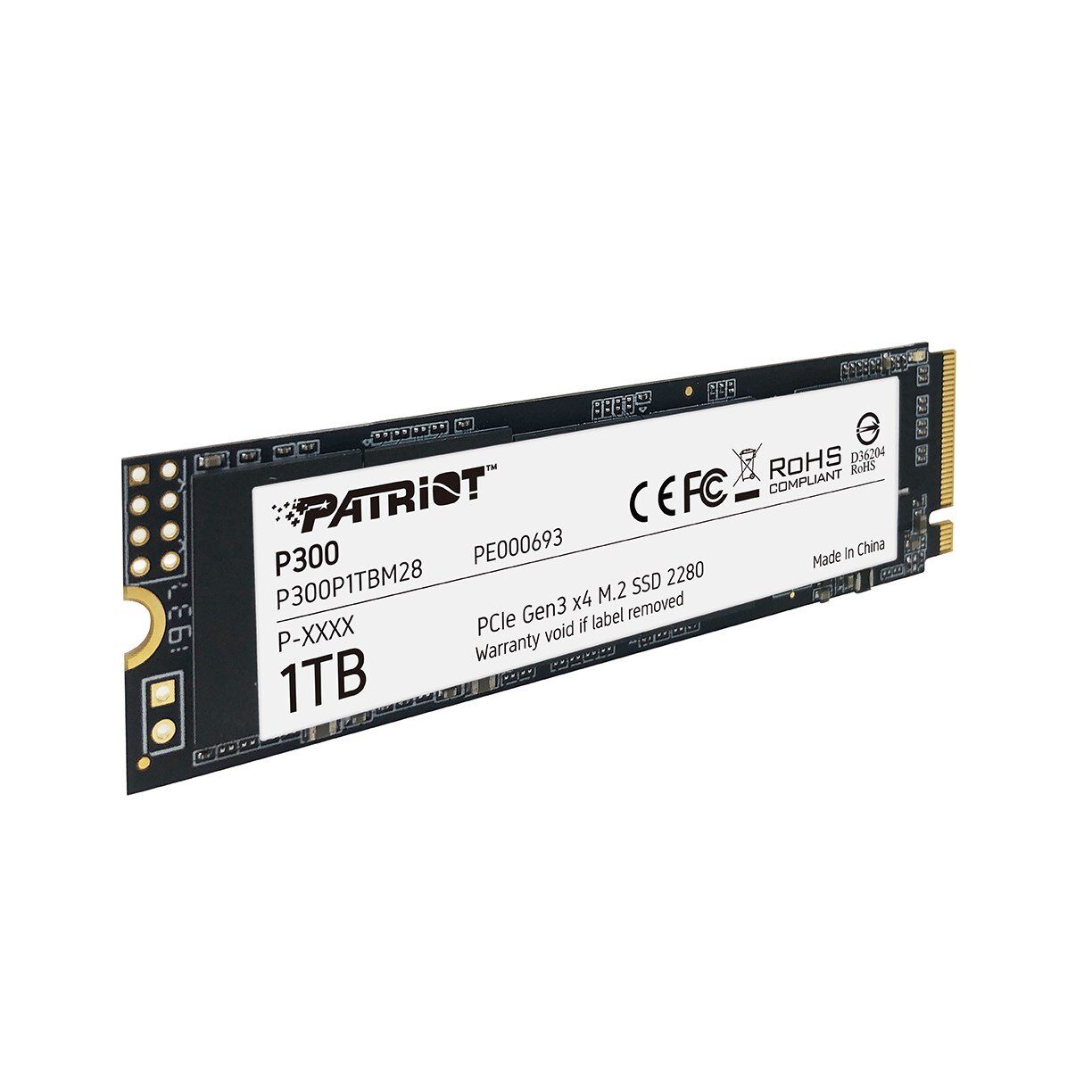 Накопичувач SSD M.2 Patriot P300 1TB NVMe 2280 PCIe 3.0x4 3D Nand TLC — фото 5