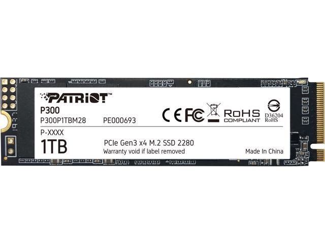 Накопичувач SSD M.2 Patriot P300 1TB NVMe 2280 PCIe 3.0x4 3D Nand TLC