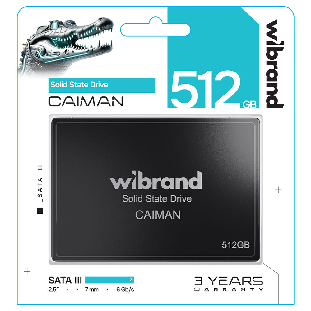 Накопичувач SSD Wibrand Caiman 512GB Sataiii — фото 3