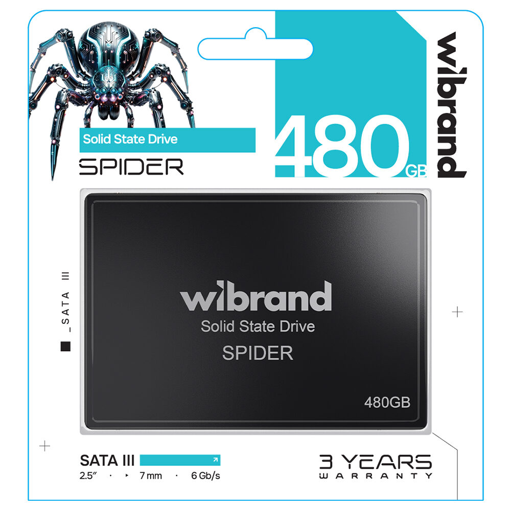 Накопичувач SSD Wibrand Spider 480GB 2.5″ 7mm Sataiii Standard — фото 3