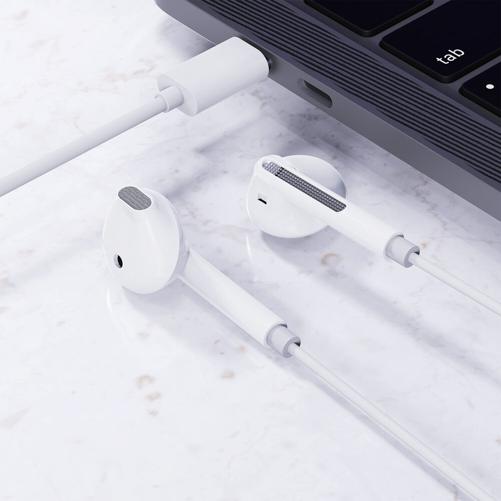 Навушники Acefast L13 USB-C semi-in-ear wired earphones with mic White — фото 8