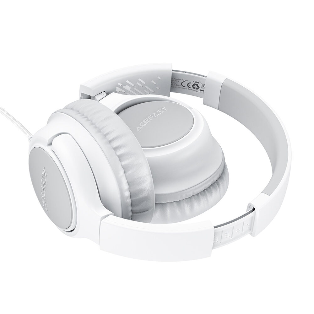 Навушники дротові Acefast H18 wired headset for kids Grey White — фото 4