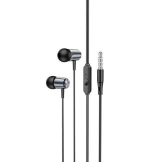 Навушники дротові Hoco M108 (3.5mm) Metal Gray