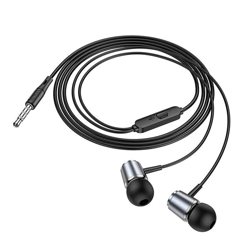 Навушники дротові Hoco M108 (3.5mm) Metal Gray — фото 4