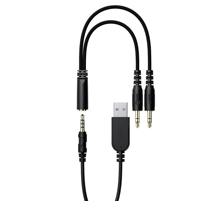 Навушники ігрові Acefast H16 gaming wired headset Black — фото 6