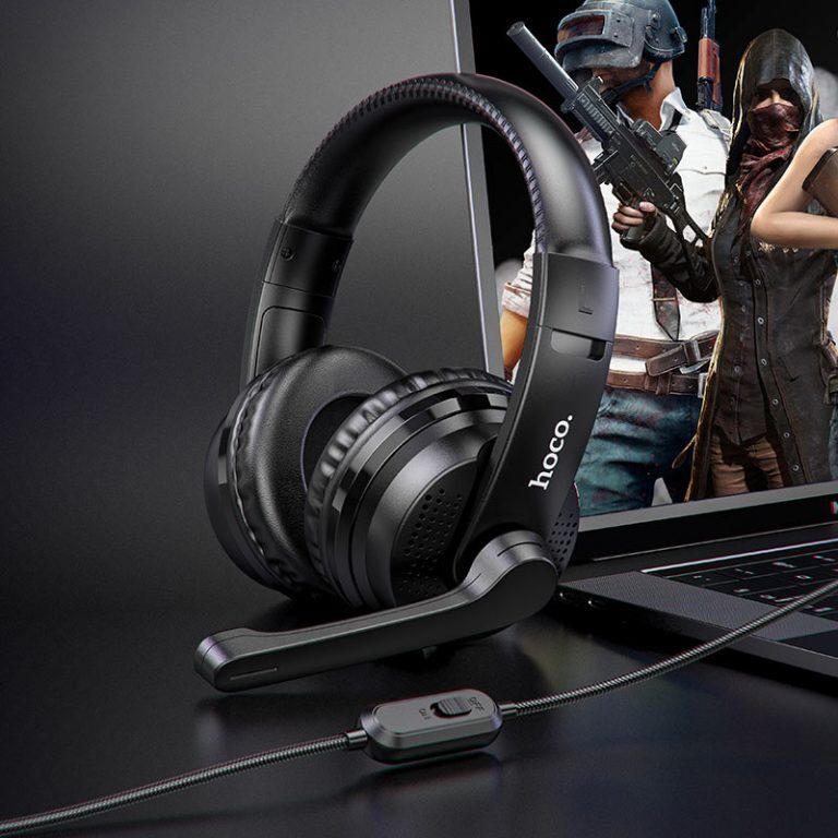 Навушники ігрові Hoco W103 Magic tour gaming headphones Black — фото 7