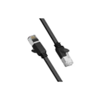 Патч-корд Ugreen NW101 Cat 6 U/UTP Pure Copper Ethernet Flat Cable 5 м черный
