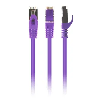 Патч корд, S/STP, литий, 50u″ штекер з фіксатором, 5 м, фіолетовий