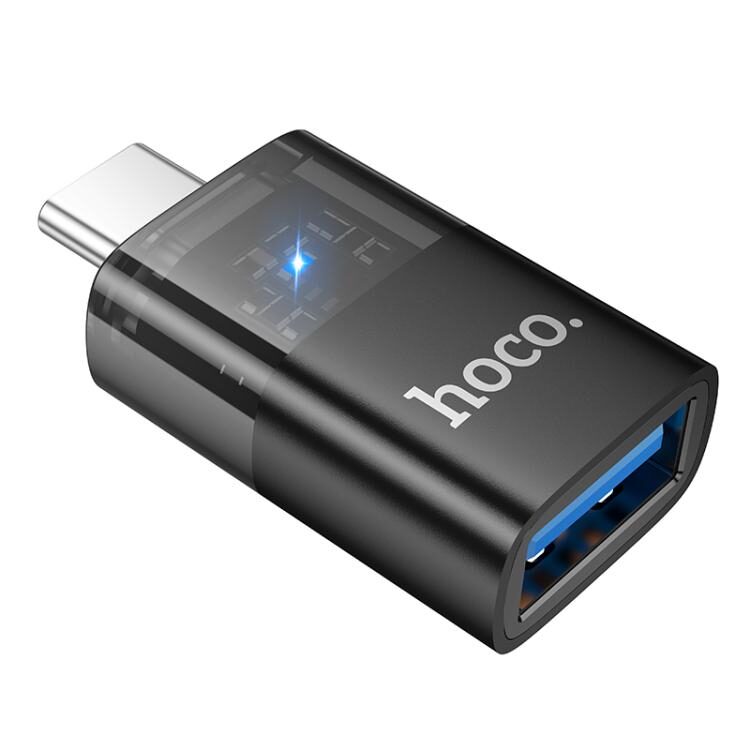 Перехідник Hoco UA36B C male to USB female OTG прозорий