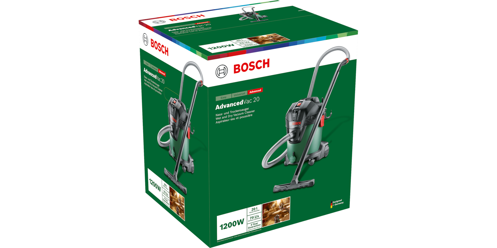 Пилосос професійний Bosch AdvancedVac 20 1200 Вт всмокт. 300 Вт — фото 3