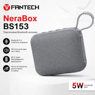 Портативна Bluetooth колонка Fantech BS153 NeraBox 5W TWS стерео Сіра