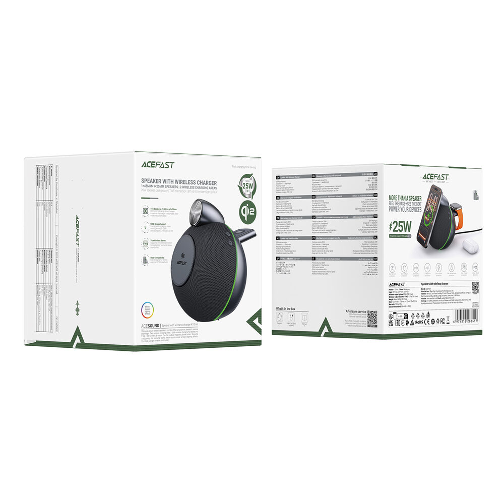 Портативна колонка Acefast K10 Air speaker with wireless charger Metal — фото 3