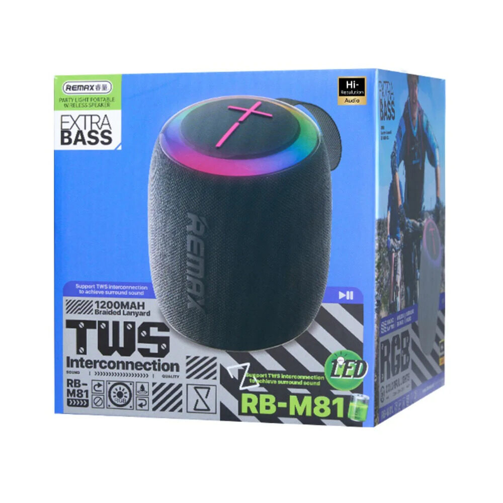 Портативна колонка Remax RB-M81 Party Light Portable Wireless Speaker — фото 3