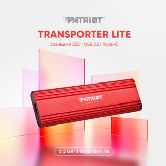 Портативний SSD Patriot Transporter Lite 1 ТБ Червоний Type-C