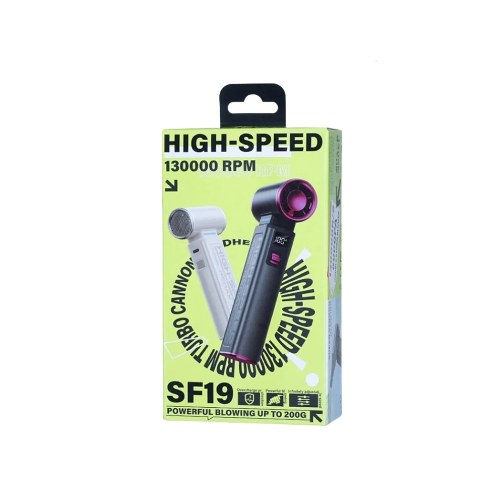 Портативний турбовентилятор REMAX High-Speed 130000 RPM Turbo Cannon Handheld Fan RS-SF19 — фото 3