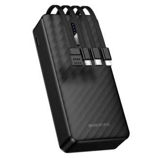 Power Bank 20000mAh Borofone BJ84A з вбудованими кабелями Type-C
